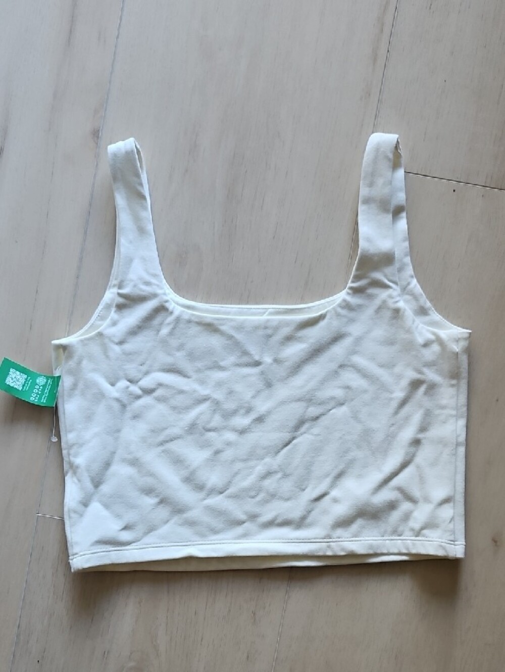 GAP Ivory Square Neck Crop Tank Size S - Picture 2 of 5